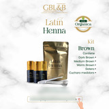 Latín Henna Kit Brown Con 3 Tonos De Gb Golden Beauty