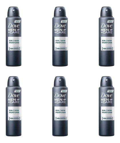 Kit C/06 Dove S/ Perfume Desodorante Aerosol Masculino 89g