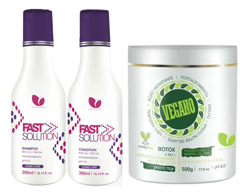 Kit Detok Alisamento Btox Vegano Tratamento Diario 1100ml