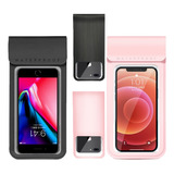 2pz Bolsa Protectora Impermeable Para Teléfono Móvil Negro