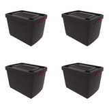 Caja Organizadora Heavy Box Apilable Reforzada X4 Unidades.