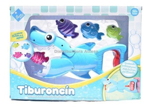 Tiburoncin Con Peces Juguete Para El Baño El Duende Azul Caj