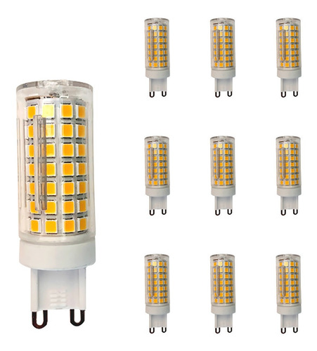 10 Lampada Led Halopim G9 12w 88led Lustre Arandela 110v220v