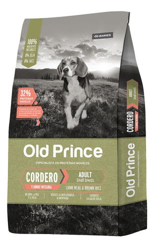 Old Prince Perro Adulto Pequeño Novel Cordero Y Arroz X 3kg