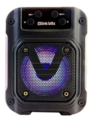 Bocina Inalámbrica Portátil Bluetooth Rgb Negra 3 Color Negro