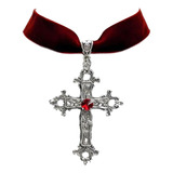 Collar Cruz Vampiro Dark Gotico Dije Rock Metal Cuello 