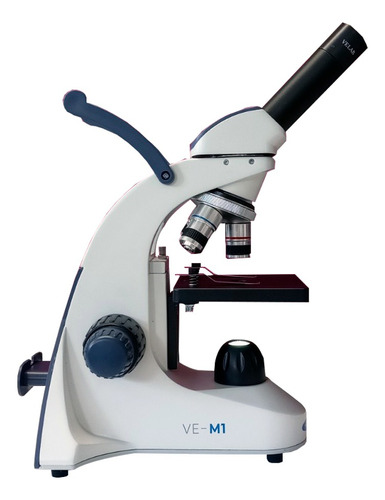 Microscopio Monocular Biológico, !! Mod. Ve-m1 Color Blanco/azul