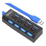 Hub Usb 3.0 4 Portas Chave On Led 5 Gbps Rápido