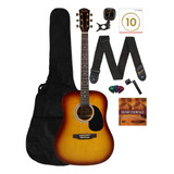 Fender Squier Dreadnought Acoustic Guitar - Sunburst Learn-.