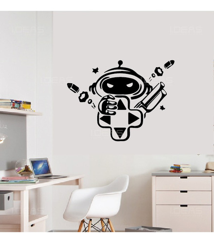 Vinilo Decorativo Gamer Sticker De Pared 55x72cm