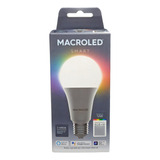 Lampara Led Bulbo A60 Smart Rgb + Blanco 12w Macroled