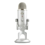 Microfone Condensador Usb Blue Yeti - Prata 4 Padrões 