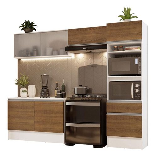 Armario De Cocina Completo Madesa 260cm Topazio 01 - B/m