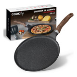 Crepera O Comal Antiadherente 28 Cm Cookify | Stone-tech Series | Libre De Pfoa, Cocina Saludable. Color Mármol Negro