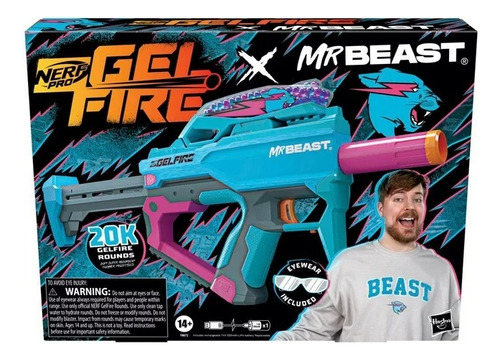 Nerf Pro Pistola Hidrogel Fire X Mr Beast 20000 Perlas