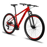 Mountain Bike Gts Feel Full Aro 29 17  24v Freios De Disco Mecânico Cor Vermelho/preto