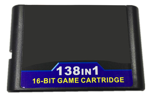 Coleção De Jogos 138 Em 1 Para Megadrive 16 Bit Game Car