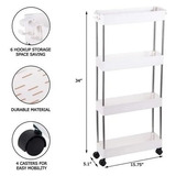 Estante Organizador Para Baño Y Cocina Con Ruedas 4 Niveles