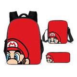 Mochila Super Mario Cartoon Anime Bolsa De Viaje Mario Bros