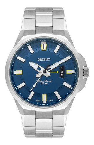 Relógio Masculino Orient Mostrador Azul Mbss1400 D1sx