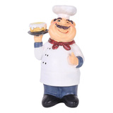 Figura De Escritorio Fat Chef Para Decoración