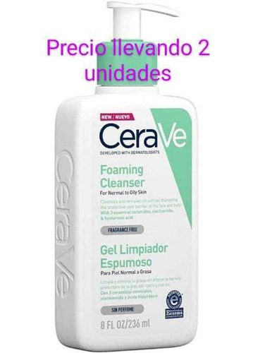 Cerave Limpiador Espumoso X236 Ml (precio Por 2 Unidades)