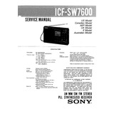 Esquema Radio Sony Icf Sw7600 Icfsw7600 Em Pdf