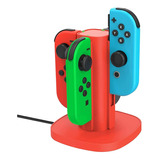 Cargadores Con Base De Carga Para Nintendo Switch Rojo