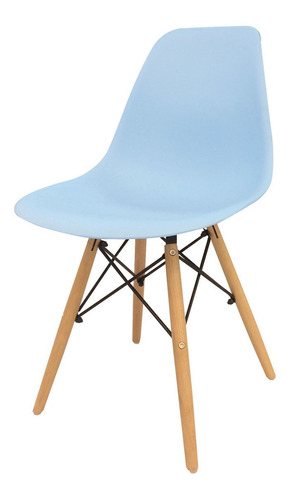 Silla De Comedor Desillas Eames, Estructura Color Celeste, 1 Unidad