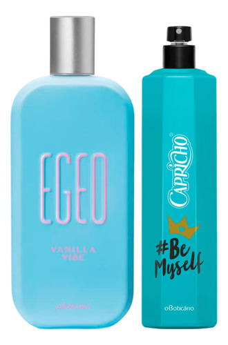 Combo Egeo Vanilla Vibe Colônia 90ml + Capricho #bemyself Colônia 50ml Kit Presente O Boticário Feminino E Infantil Fragrância Exclusiva.