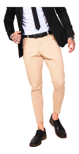 Pantalon Chino De Gabardina Hombre Chupin Girona Bond