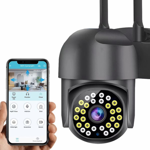 Cámara De Seguridad Wifi Exterior 360°hd 1080p Visión Alarma