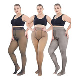 Lazhu Meia-calça De Lã Térmica Translúcida Feminina 2pcs B