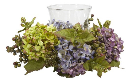 Casi Natural Mixto Candelabro De Hortensia Seda Flor