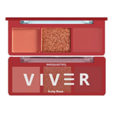 Paleta Trio De Sombras Viver Ruby Rose Maquiagem Para Olhos Sombra Inesquecível