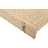 Separador De Ambientes De Madera Y Bambú Natural - 8 Paneles