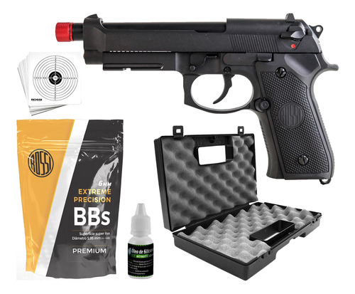 Pistola Rossi Airsoft M92 Blowback Green Gás Gbb Full Metal 