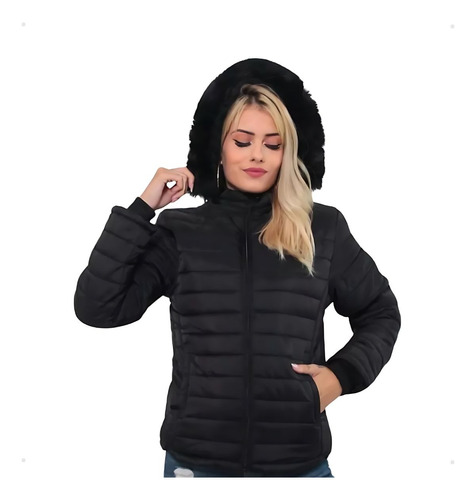 Jaqueta Casaco Feminino Puffer Bobojaco Forrada Inverno