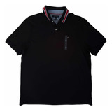 Camiseta Tipo Polo Tommy Hilfiger Hombre F081 Talla Xl Negra