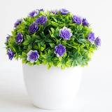 Maceta Pequeña Para Bonsáis De E Purple Plants, Flores Falsa