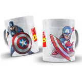 Taza Personalizada De Marvel - Capitan America - Cerámica