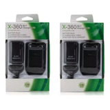 Kit Carga Juega Pack 2 Bateria Cargador Cable Para Xbox 360