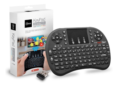 Teclado Touch Pad Wireless Smart Tv Microlab - 7569 Color Del Teclado Negro