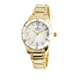 Relógio Feminino Champion Cn24306h Dourado E Branco