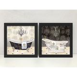 Conjunto Quadros Decorativos Lavabo Banheiras Luxo