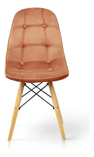 Cadeira Charles Eames Velvet Estofada Veludo Varias Cores