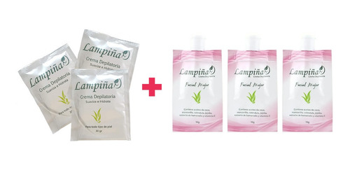 Crema Depilatoria Lampiña Facial Y Corporal 3 + 3 Sobres