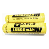Kit 2 Baterias 18650 15800mah 4.2v Com Chip Série Gold Jws