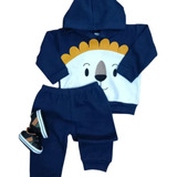 Conjunto Moletom Moletinho Menino Bebê Calça Blusa Frio Bebê