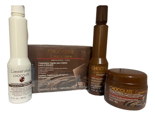 Kit Para El Cuidado Del Cabello Antifrizz L´assio Chocolate